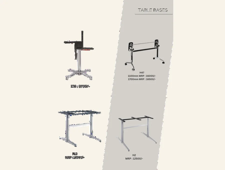 E-18 Bar table base Table Bases by Oberoi Living Interiors